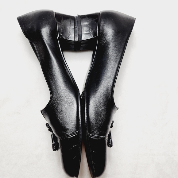 2 X CALIFORNIA MAGDESIANS leather Tassel pumps, black and bronze - Picture 4 of 16